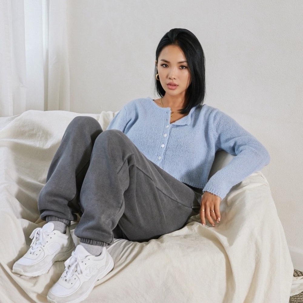 chaileethelabel seoul city jogger pants (washed grey)